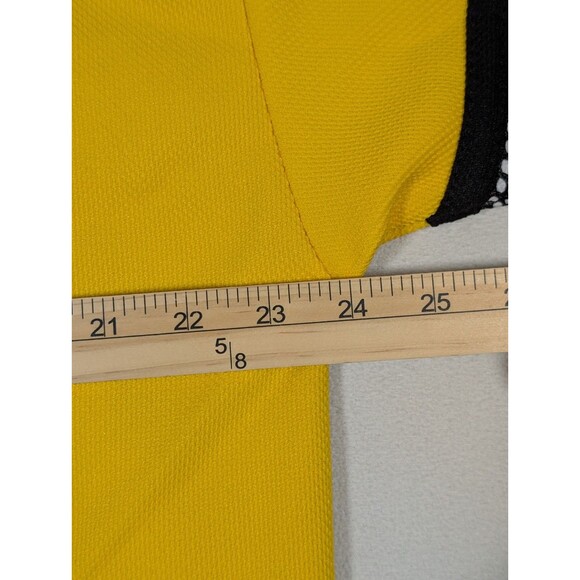 Vintage Southpole Jersey Polo Shirt L Yellow Quarter Zip Sporting Gear Spell Out - Picture 8 of 9